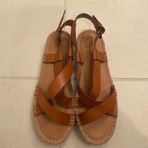 Madewell Malia espadrilles size 7 tan color flatform